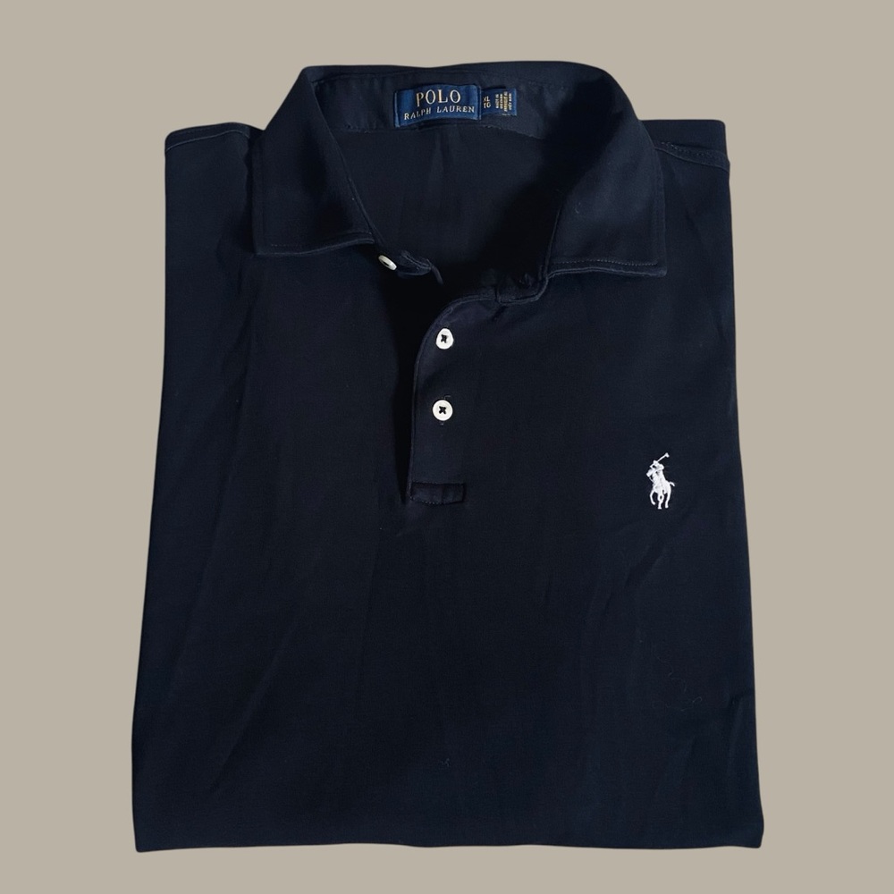 Polo Ralph Lauren Classic Fit Soft Cotton Polo Shirt SZ XL Black - Picture 3 of 7